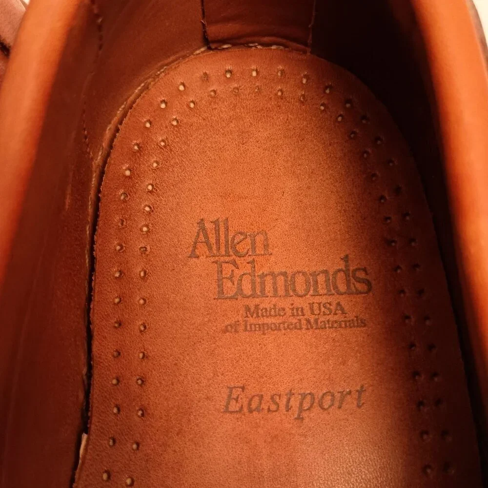 Allen Edmonds Eastport Boat Shoes Mens 10D Brown Leather 3Eye Casual Deck Preppy